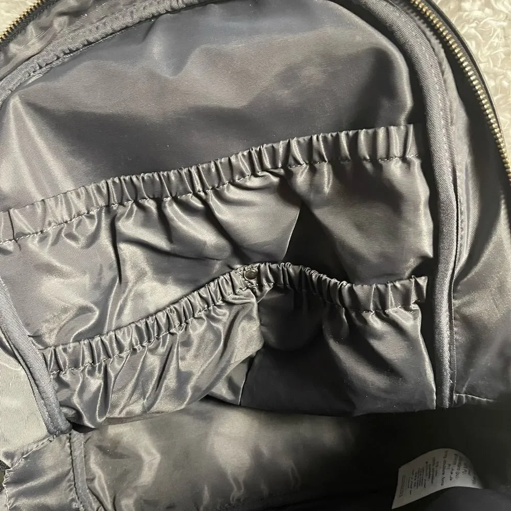 Pottery Barn Kids synthetic black large backpack with padded laptop compartment